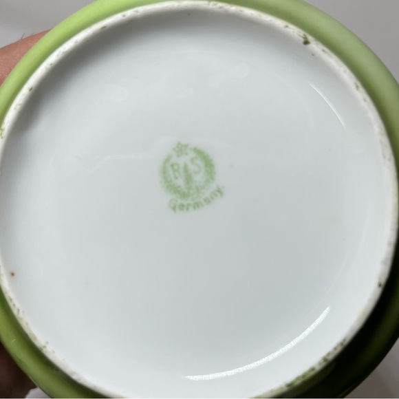 RS Germany Ceramic Mini Teapot with Saucer. Porcelain. Hand painted. Antique - Picture 5 of 10